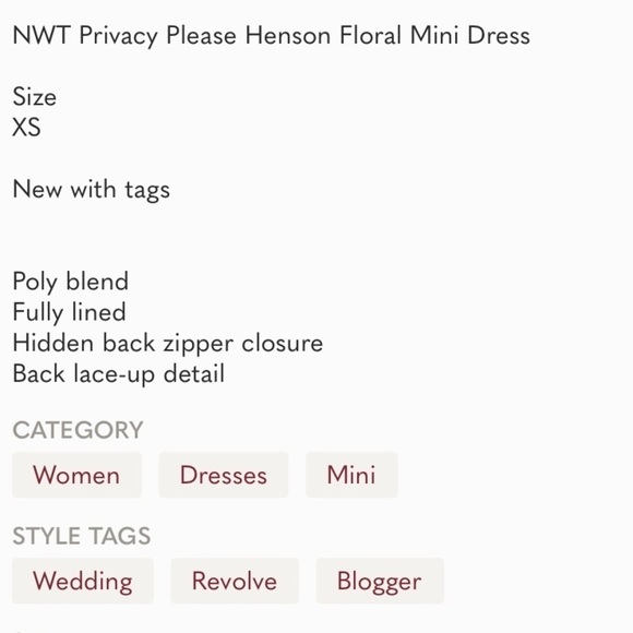 Privacy Please Henson Dress in Caprice Floral Y2K - Picture 9 of 9